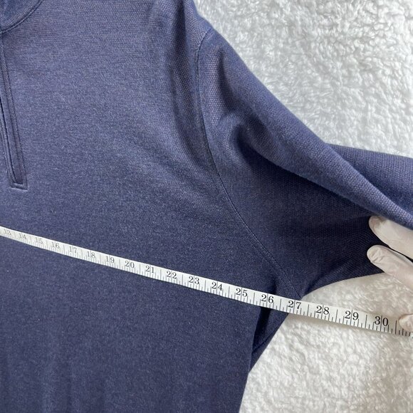 Peter Millar XL Mens Interlock Ottoman Quarter Zip Pullover banded cuffs and hem - Picture 10 of 16